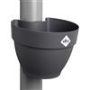 Elho Vibia Campana Drainpipe Clicker 40 - Vaso per Esterno - Ø 21.6 x H 16.3 cm - Anthracite