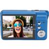 Generic Fotocamera Digitale Tascabile, Fotocamera Digitale con Messa a Fuoco Automatica con Zoom Digitale 48MP 4K 8X per Viaggi (BLUE)