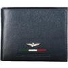 Aeronautica Militare DIELLE Aeronautica Militare Portafoglio Uomo in Vera Pelle - art. AM-152 Blu con portamonete e portadocumenti - cm. 12,4x9,4x1,8