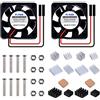 GeeekPi Raspberry Pi Ventola di Raffreddamento 30 x 30 x 7 mm con dissipatore per Raspberry Pi 3/2 Model B, Raspberry Pi 4B,3B + e Retroflag Nespi Case Plus (2-Pack)