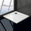 Yellowshop - Piatto doccia resina massa piena slim sottile bianco curvo quadrato rettangolare (cm 90 x 90 Quadrato)
