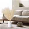 Towwoo Erba di Pampa, 80cm Grandi Fiori Secchi Artificiali, 5 pz Decorazione di Pampas Essiccati Naturali, Decorazione di Bouquet Secchi, Rami di Pampas Lunghi per Soggiorno Vaso da Pavimento di Casa