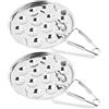 DBAILY Piatto Per Lumache,2pcs Posate Per Lumache Piatto Piastre a Forma Di Lumaca In Acciaio Inox Con Pinza e Forchetta Riutilizzabile Per Cucina Ristorante Occidentale Piatto Di Mare