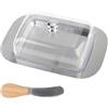 Xmart Porta Burro da Frigorifero Scatola per Burro con Coltello da Burro Coperchio e Manico Burriera da Frigo Contenitore Portaburro per Conservare Formaggi Torte Dessert e Frutti Piatti Freddi