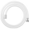 Schläfer 801290 | Flessibile Doccia Vasca, Tubo Doccia Flessibile e Antitorsione, Lunghezza 1,2 metri, Connessioni in Ottone, Misure 1/2x 1/2, Materiale in PVC Retinato Bianco