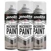 JENOLITE Vernice spray per macchine e tosaerba, colore grigio battaglia, multi superficie, resistente alla corrosione per una finitura di lunga durata, 3 x 400 ml