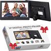 BEYI Cornice Digitale da 10.1 Pollici Elettronico Digitale Immagine/Foto HD LED Screen Digital Photo Frame per Musica/MP3/ MP4/Video/Calendario/Sveglia, con Telecomando,Nero