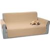 Comart - Copridivano Majestic - Copri Divano con Braccioli - Telo Trapuntato - Reversibile - Antigraffio - per Cani e Gatti - Lavabile in Lavatrice - Antiscivolo - Beige - Divano 3 Posti