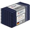 Glart 48BI2 Set di 10 Strofinacci da Cucina 50x70 cm in 100% Cotone Blu, Certificati OEKO-TEX Standard 100, Prelavati, per la Cucina e il Lavaggio, ancora più assorbente ad ogni lavaggio