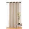 Linder - Tenda a righe - Occhielli color canna di fucile - lino e nero - 145 x 260 cm - 71% poliestere 29% lino - Tessuto e tinto in Francia - Collezione Jeanne
