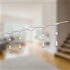 BRILONER - Set completo di binari Luxtrail, 4x LED a sospensione, regolabile in altezza, sistema di illuminazione a binario a soffitto, binario per faretti, lampade a soffitto, faretto, 2m, bianco