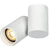 GTV lighting - Lampada da soffitto LUPO - testa mobile - alluminio - 11,6 x 5,6 x 11,5 - IP20, 1 x GU10, max. 50 W - bianco rotondo - plafoniera - per uffici eleganti, appartamenti moderni e case