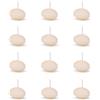 DONAU HOME Set di candele galleggianti/crema, 12 pezzi, 2,8 x 4,8 cm, durata 4 ore, candela galleggiante Sans profumo/candele calde galleggianti per cena, matrimonio, San Valentino