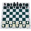 VGEBY Set di Scacchi, Set di Scacchi Set di Scacchiere in Plastica Gioco da Tavolo con Scacchiera in Pelle Artificiale 50x50 Cm per Feste in Campeggio Rilassante