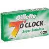 Gillette 100 Lamette da Barba Gillette 7 o' Clock Super Stainless
