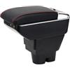 YJYWZH Braccioli Compatible with Peugeot 207 207CC Bracciolo Bracciolo Doppio Strato Centrale Console Vano con Porta USB Nero