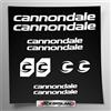 Stickersland Kit adesivi compatibile con telaio MTB Mountainbike e casco | decals sticker Decalcomanie bici scritte loghi | Stickersland® - Cannondal V2 (Bianco Lucido)