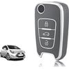 TOOMUME Cover Chiave Auto per Hyundai i30 i20 i10 ix35 ix20 Kia Sportage | Silicone Morbido, Antiurto, Anticaduta, Antigraffio, Custodia Protettiva Chiave per Picanto Ceed Rio Venga Tucson Veloster