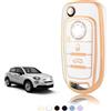 TOOMUME Cover Chiave TPU, Custodia Chiave Adatto per Fiat 500X Tipo Toro Argo Cronos Nuovo Doblo Egea Freedom Grazie Dodge Neon, Copri Chiavi Guscio Chiave Auto Telecomando - Flip Key