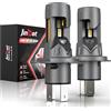 JinDot H4 LED Lampadine 22000LM 100W, 1:1 Mini Auto Fari per Sostituzione Lampadine Alogene e Kit Xenon DC 12V, 2 Lampade