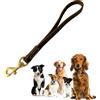 BJEBWAL Guinzaglio Corto per Cani 30cm in Pelle Intrecciata - Guinzaglio Addestramento per Cani Taglia Piccola/Media - Larghezza 1.5cm - Stile Retrò con Gancio in Ottone