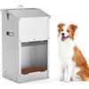 Svauoumu Distributore Automatico Di Cibo Per Cani Da 20L, Grande Capacità, In Acciaio Inossidabile, Per Esterno, A Gravità, Trogolo Di Alimentazione Automatica Per Cani Grandi