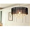 SM Saint Mossi Saint Mossi Crystal Goccia di pioggia Lampadario Illuminazione Montaggio a incasso LED da soffitto Lampada a sospensione per sala da pranzo Bagno Camera da letto Soggiorno Larghezza 43 Altezza 27 cm