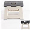 Coldcool Sgabello pieghevole - Sgabello con altezza 20 cm - può contenere fino a 150 kg - Sgabello pieghevole in plastica leggera per bambini, cucina, bagno e soggiorno (confezione da 1) (nero)