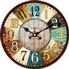 VIKMARI 30CM Orologi da Parete Legno Vintage Orologio da Parete Cucina Orologio da Parete Silenzioso Decorazione Parete Colorato Parigi Francese per Soggiorno Camera da Letto Sala da Pranzo
