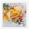 ARTHUB® Paraschizzi Cucina in Vetro temperato 60x60 cm, Heart Spice Powders | Protezione Contro Gli Schizzi, Protezione murale per fornelli, Vetro temperato, Alimenti, Spezie