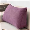 NENIUX Grande cuscino a cuneo da lettura, cuscino triangolare per schienale, cuscino di supporto lombare/schiena, con fodera rimovibile, per divano e divano Tatami Home, 70 x 35 x 20 cm, viola