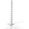 ZStyle BBB ITALIA Libreria SAPIENS a Colonna Verticale In Metallo, Scaffale Autoportante Con Ripiani In Acciaio (152 cm, Bianco)