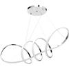 MAKA change your life quality MAKA Lampadario Led Soffitto Sospensione Moderno Soggiorno Camera Letto Onde Lampada Sospesa Cucina Salotto Design Regolabile nella Forma Ondulato LED Luminoso Ufficio (40W 6500K model B)