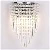 KaKille Risjc LED Modern Style cristallo nappa appliques luce dell'interno Lampade da parete di fissaggio 2 E14 cristallo Lustri Lampada laterale camera da letto bagno Luce a muro Decorare (Color : Argento)