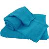 GX GARGIX GARGIX SET TRIS 3 PEZZI ASCIUGAMANI SPUGNA BAGNO TELO DOCCIA VISO OSPITE PER HOTEL (Lory-5/Ceruleo)