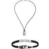 Emporio Armani Uomo Collana e Bracciale in Pelle Bicolore, Set
