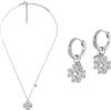 Emporio Armani Donna Collana e Orecchini in Argento Sterling Argentato, Set