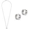 Emporio Armani Uomo Collana e Orecchini in Acciaio Inossidabile Argento, Set