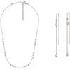 Emporio Armani Donna Collana e Orecchini in Argento Sterling Argentato, Set