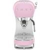 Smeg, Macchina da Caffè Espresso Manuale ECF02PKEU, Sistema Thermoblock e Lancia a Vapore, 4 Funzioni Espresso, Vassoio Removibile, Portafiltro, Serbatoio Acqua 1 L, Dimensioni Compatte, 1350W, Rosa