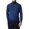 VEQUÈ Maglione Uomo Invernale Collo Alto Cashmere Slim Maglia Pullover Dolce Vita (IT, Testo, M, Regular, Regular, Royal)