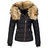 Generico Piumino Donna 100 Grammi Mezza Stagione Avvitato Trapuntato con Cappuccio Rimovibile per Lavoro Scuola Moto Quotidiano Attività All'Aperto Pelliccia Donna Elegante Cappotto Bianco Donna Corto