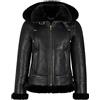 Generic Giacca da donna in pelle di montone bomber B3, Nero , M