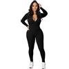 Kobilee Tute Donna Eleganti Completa Push Up Maniche Lunghe Tuta Aderente Completo Palestra Curvy Termica Sexy Tuta Intera Sportiva Modellante Jumpsuit Fitness Abbigliamento Yoga