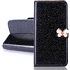 BLOTECH Brillantini Custodia for Honor 10 Lite Cover Bling Glitter Brillantini Brillante Nero Shiny Leather Case Shell Wallet Premium PU e Glitter Brillanti 3D Farfalla Strass Cover per Honor 10 Lite