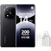Xiaomi Redmi Note 14 Pro + 5G/Xaiomi 67W HyperCharge Combo (Type-A) EU (nero nero, 12 GB di RAM, 512 GB di memoria) | World Premier MTK Dimensity 7025 Ultra | 2100 Nits più luminoso segmento 120 Hz AMOLED