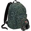 Seven Zaino SEVEN THE DOUBLE - PYTHON - Verde - Cuffie wireless - 2 zaini in 1 REVERSIBILE