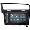 Jf Sound car audio system Autoradio Custom Fit per Volkswagen Golf 7 Nero Android GPS Bluetooth WiFi Dab USB Full HD Touchscreen Display 10