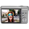Generic Fotocamera Digitale Tascabile, Fotocamera Digitale con Messa a Fuoco Automatica con Zoom Digitale 48MP 4K 8X per Viaggi (SILVER)