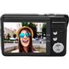 Generic Fotocamera Digitale Tascabile, Fotocamera Digitale con Messa a Fuoco Automatica con Zoom Digitale 48MP 4K 8X per Viaggi (BLACK)
